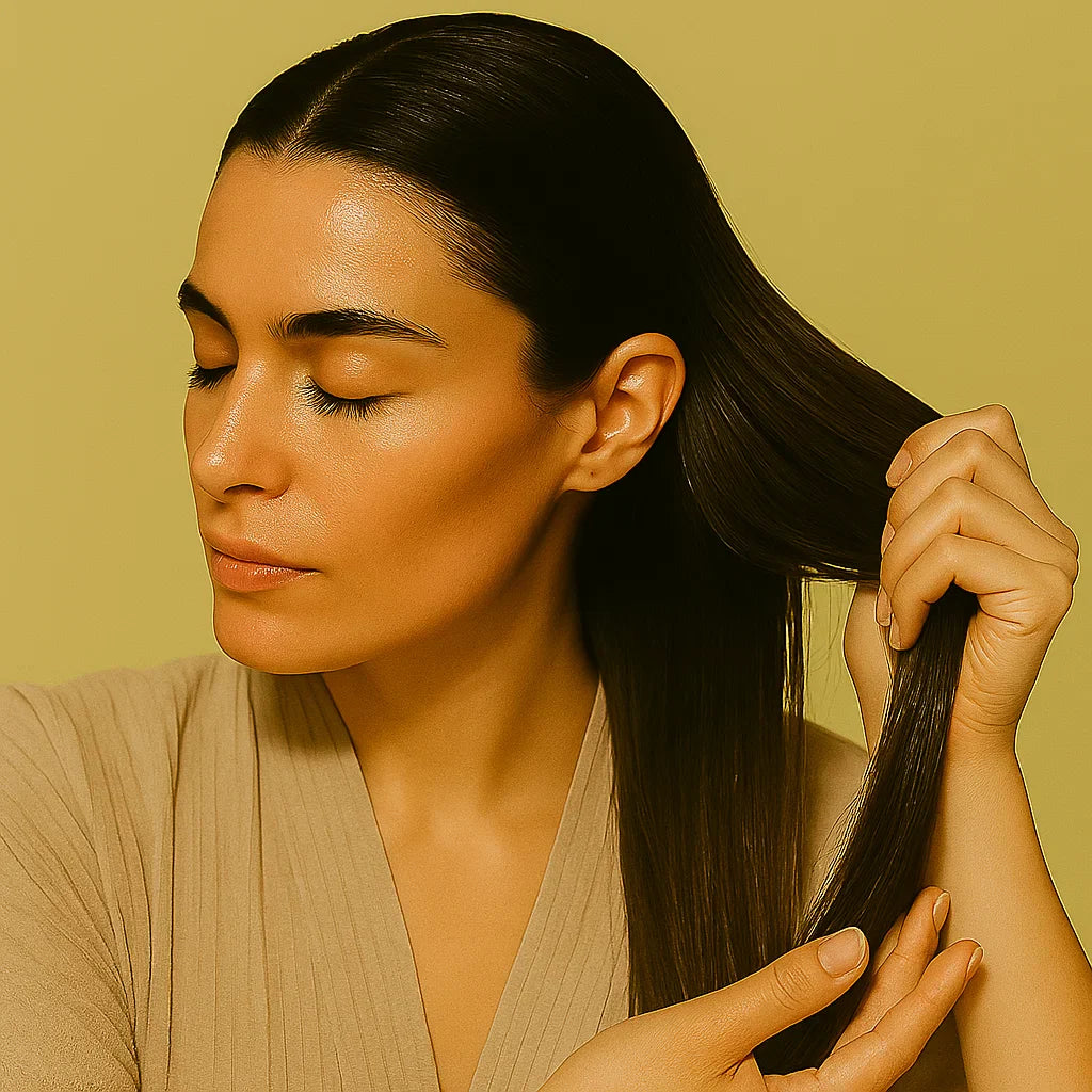 serum cheveux application cheveux sec