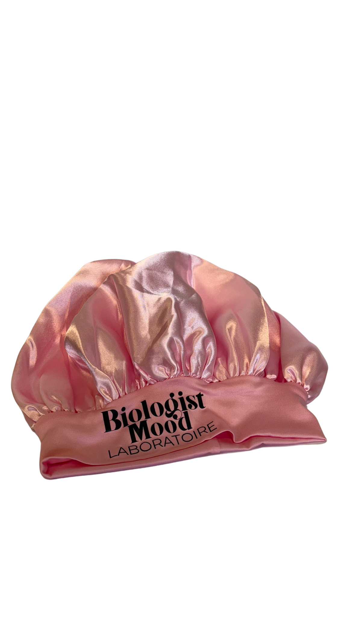 Bonnet en satin anti-frisotis rose Biologist Mood