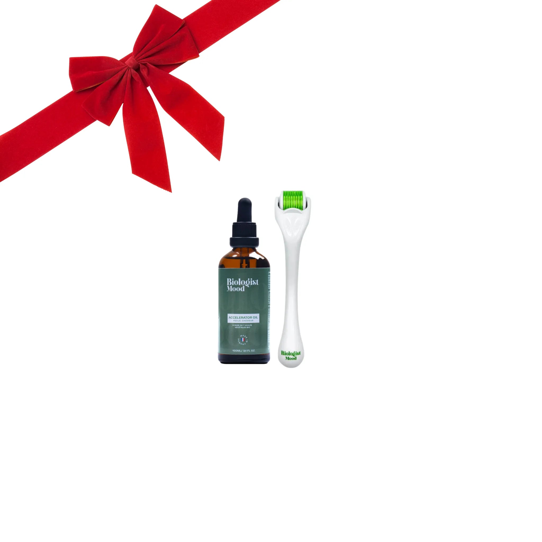 Duo Huile pousse cheveux Accelerator l Dermaroller cheveux