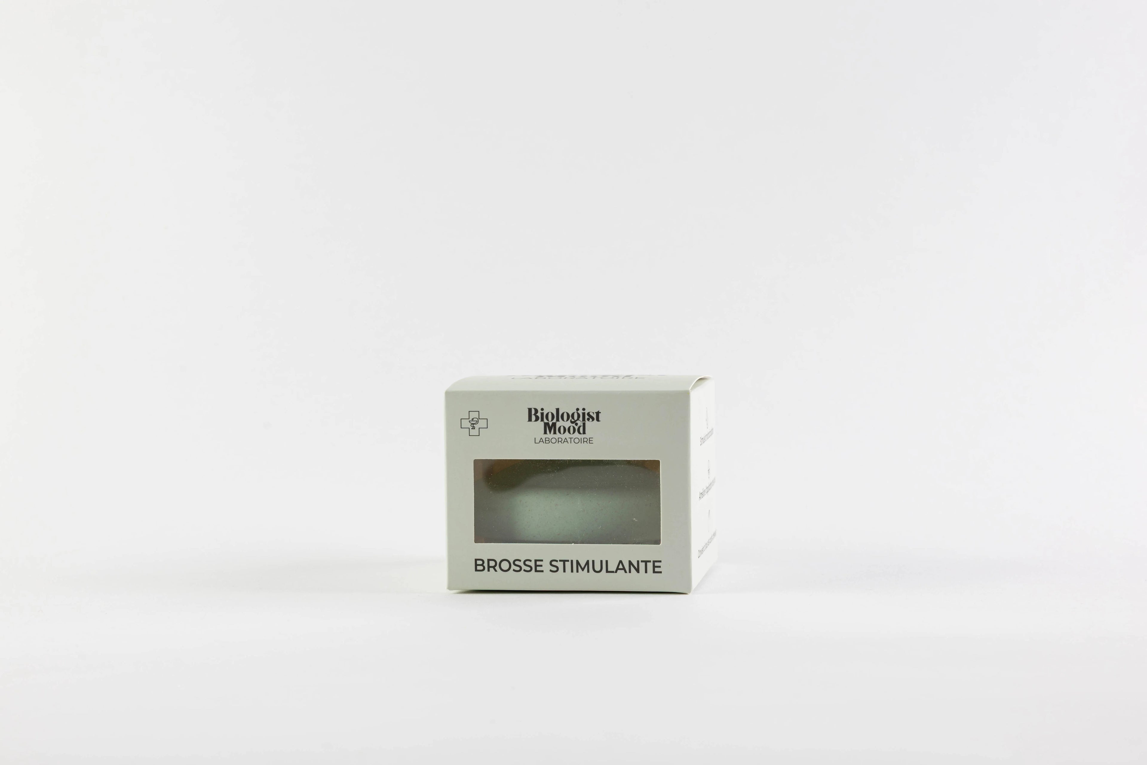 Brosse stimulante Biologist Mood dans son emballage pour massage du cuir chevelu et stimulation de la pousse des cheveux