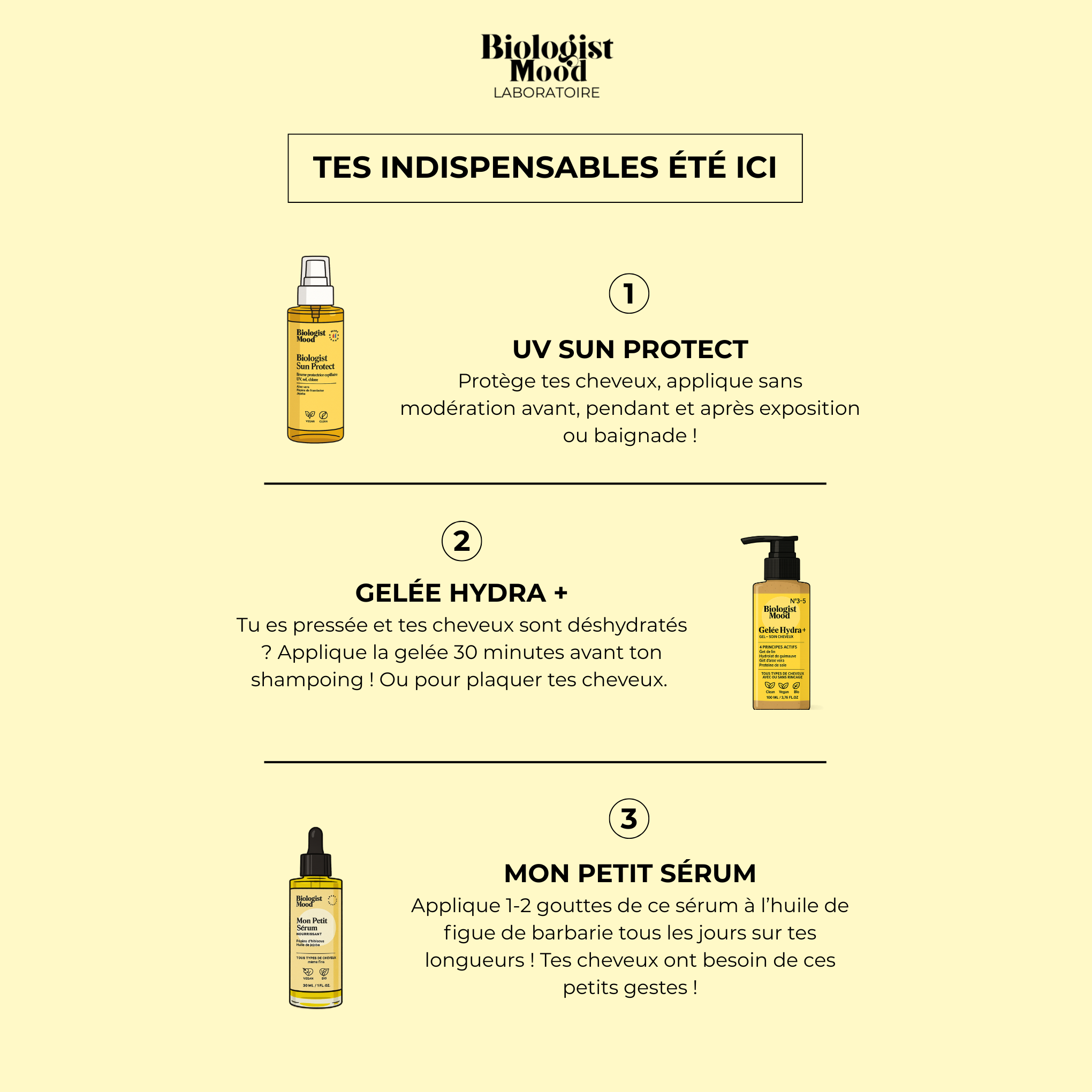 Indispensable été - protection cheveux et hydratation