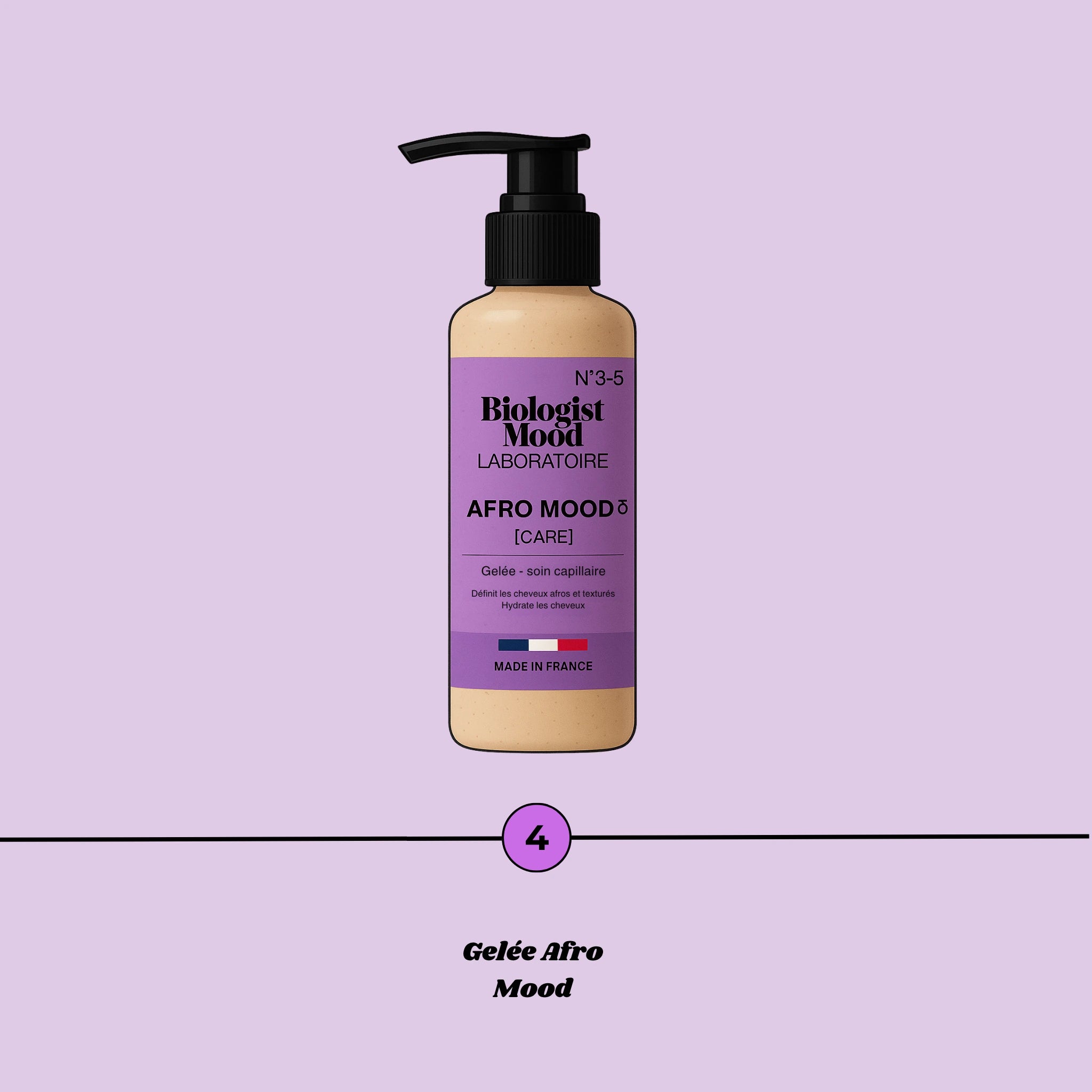 Gelée capillaire Afro Mood Biologist Mood, soin hydratant et définisseur de boucles pour cheveux afro et texturés