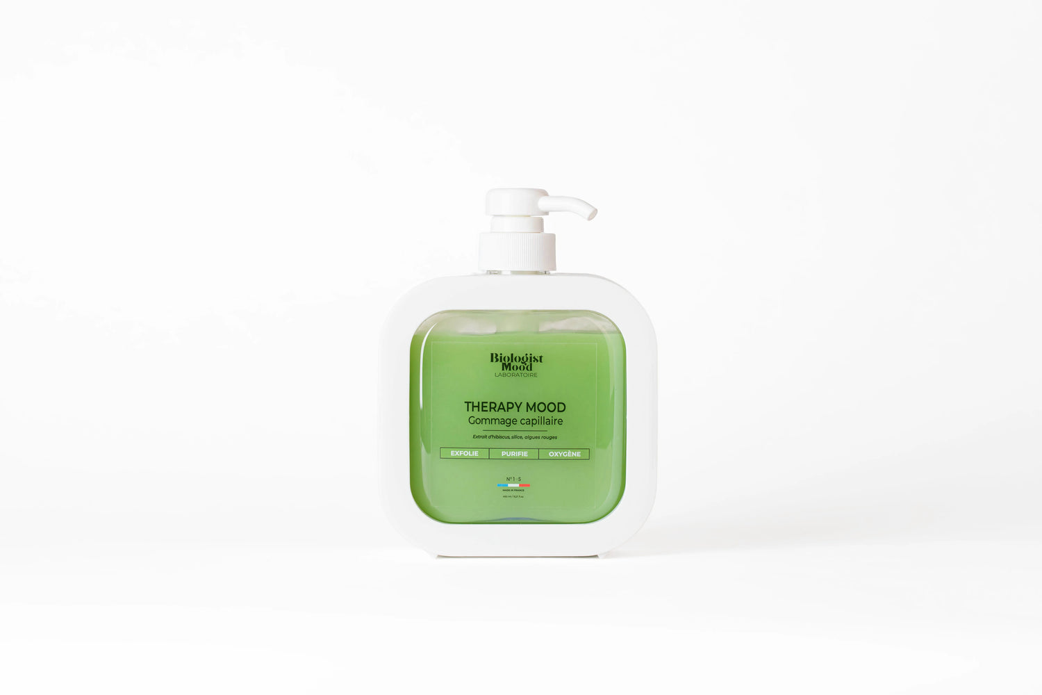 Grand format 450ml du gommage capillaire Biologist Mood, soin longue durée