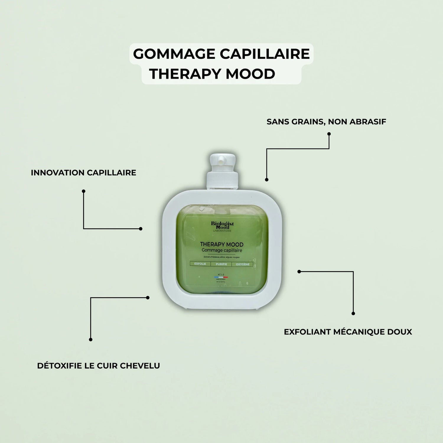 Soin capillaire naturel Biologist Mood, gommage capillaire exfoliant et purifiant