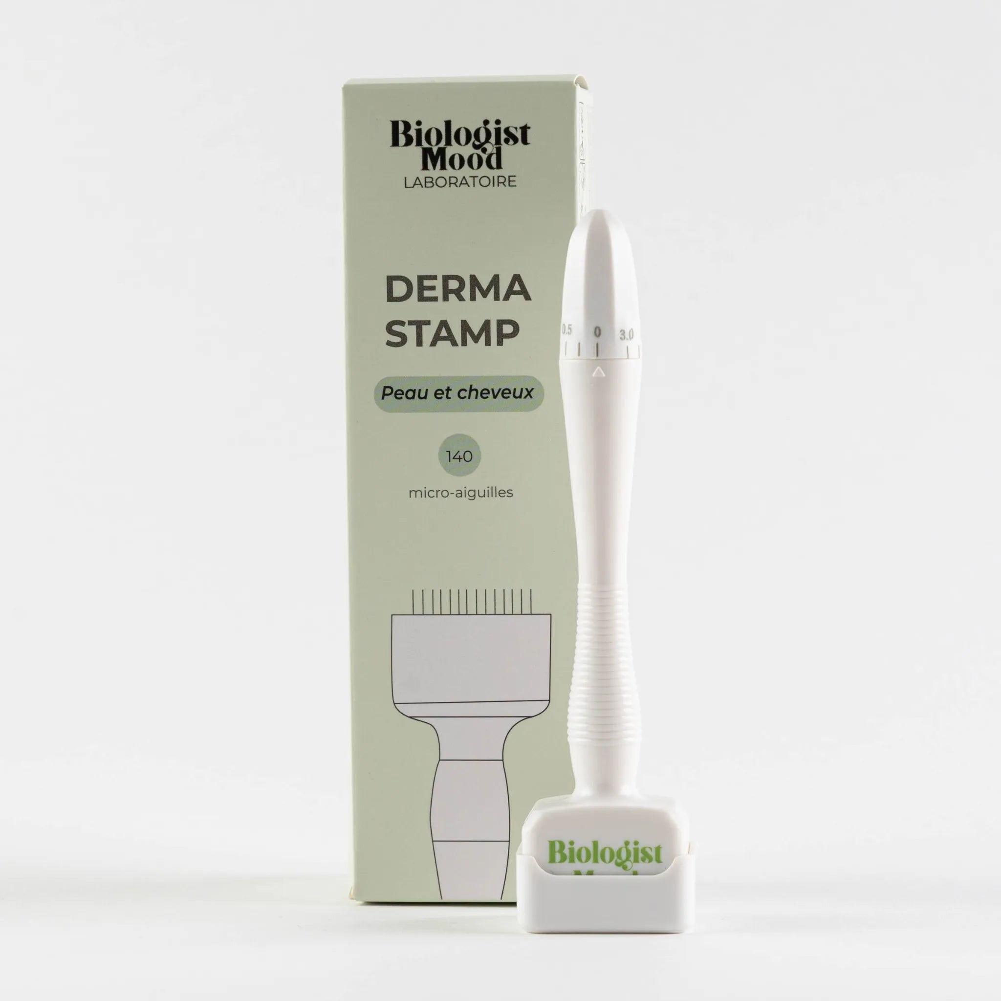 Dermastamp cheveux Biologist Mood avec micro-aiguilles pour stimuler la pousse et la densité capillaire