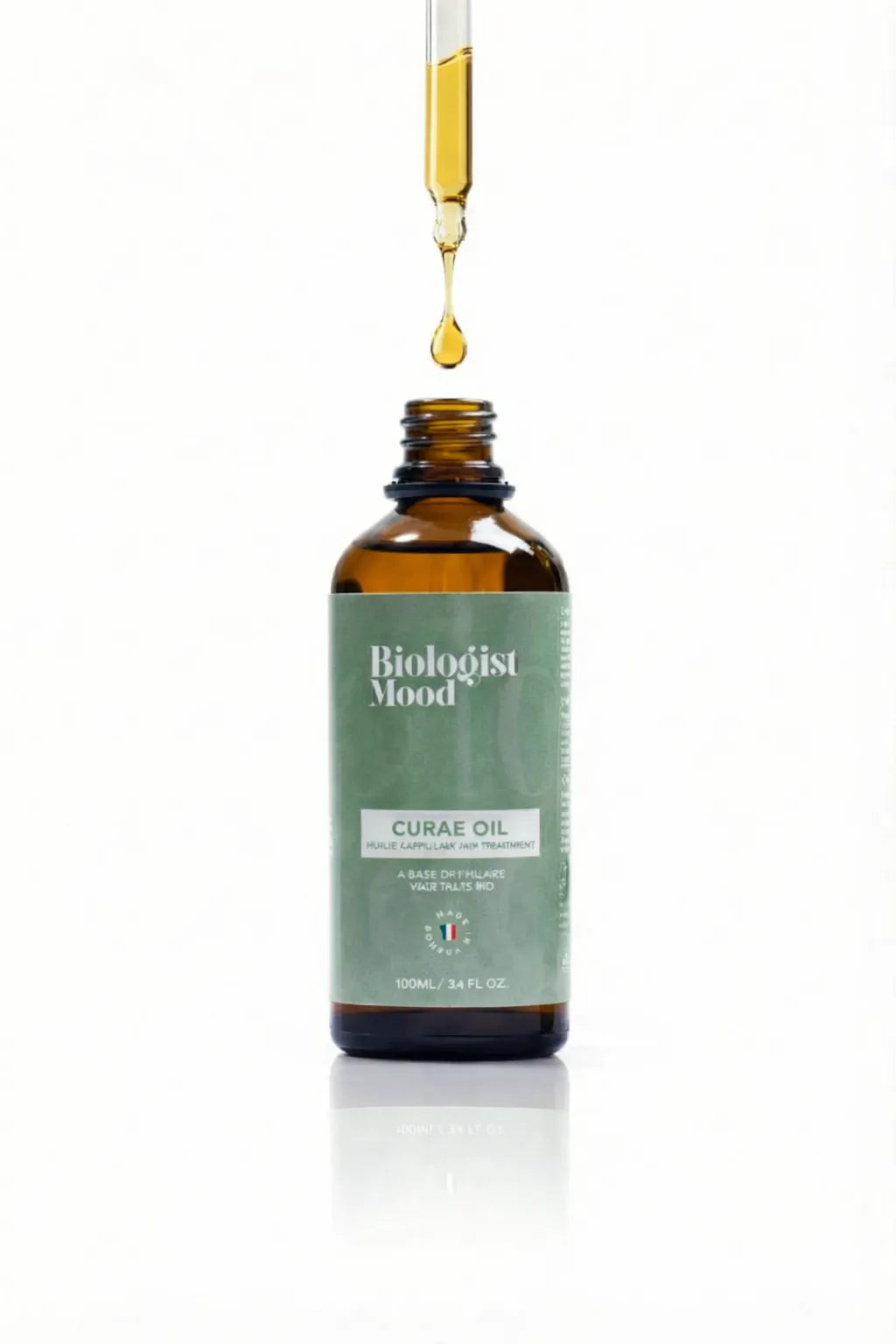 Natural hair growth oil serum with dropper – stimulates hair growth, strengthens roots and improves hair density