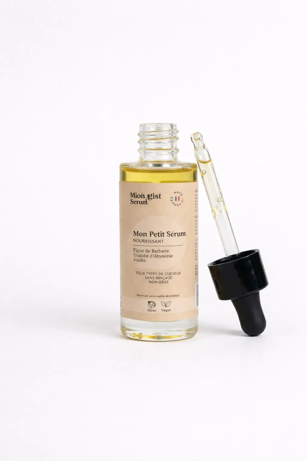 sérum cheveux secs sans rinçage Biologist Mood à base d’huiles végétales pour hydrater, réparer et renforcer la fibre capillaire