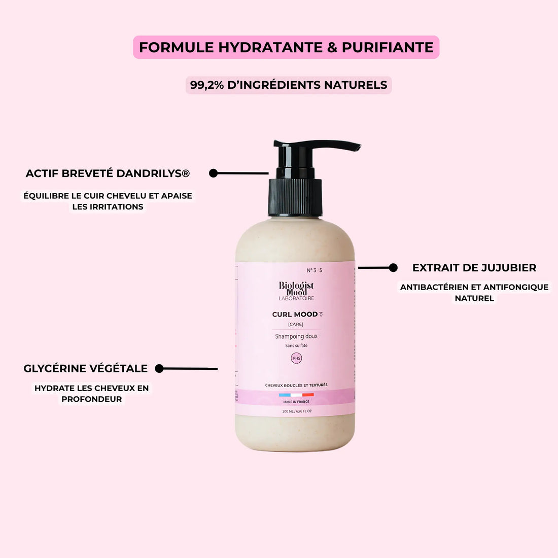 shampoing hydratant cheveux bouclés