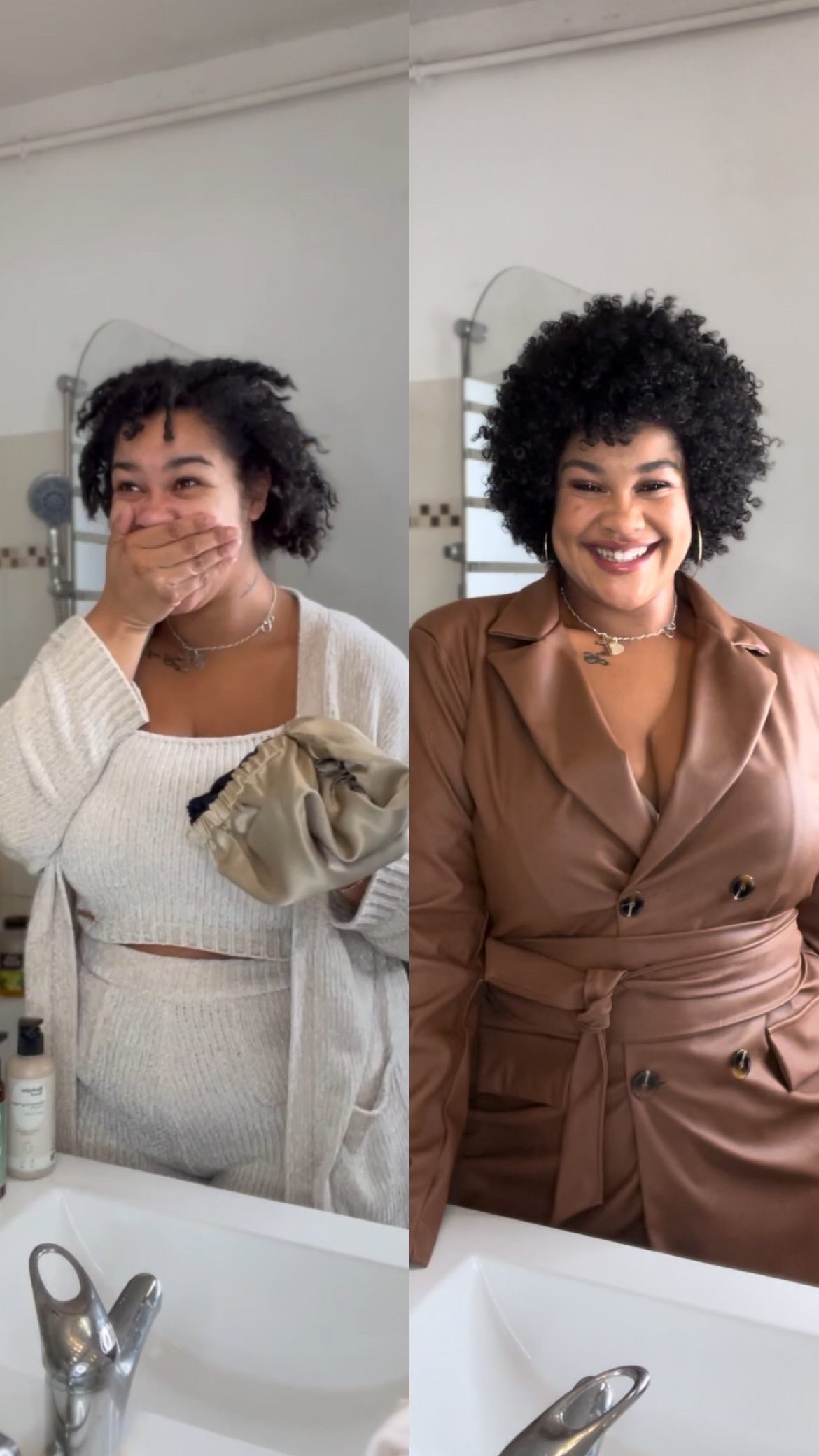 Avant après huile pousse cheveux et anti chute Bio 