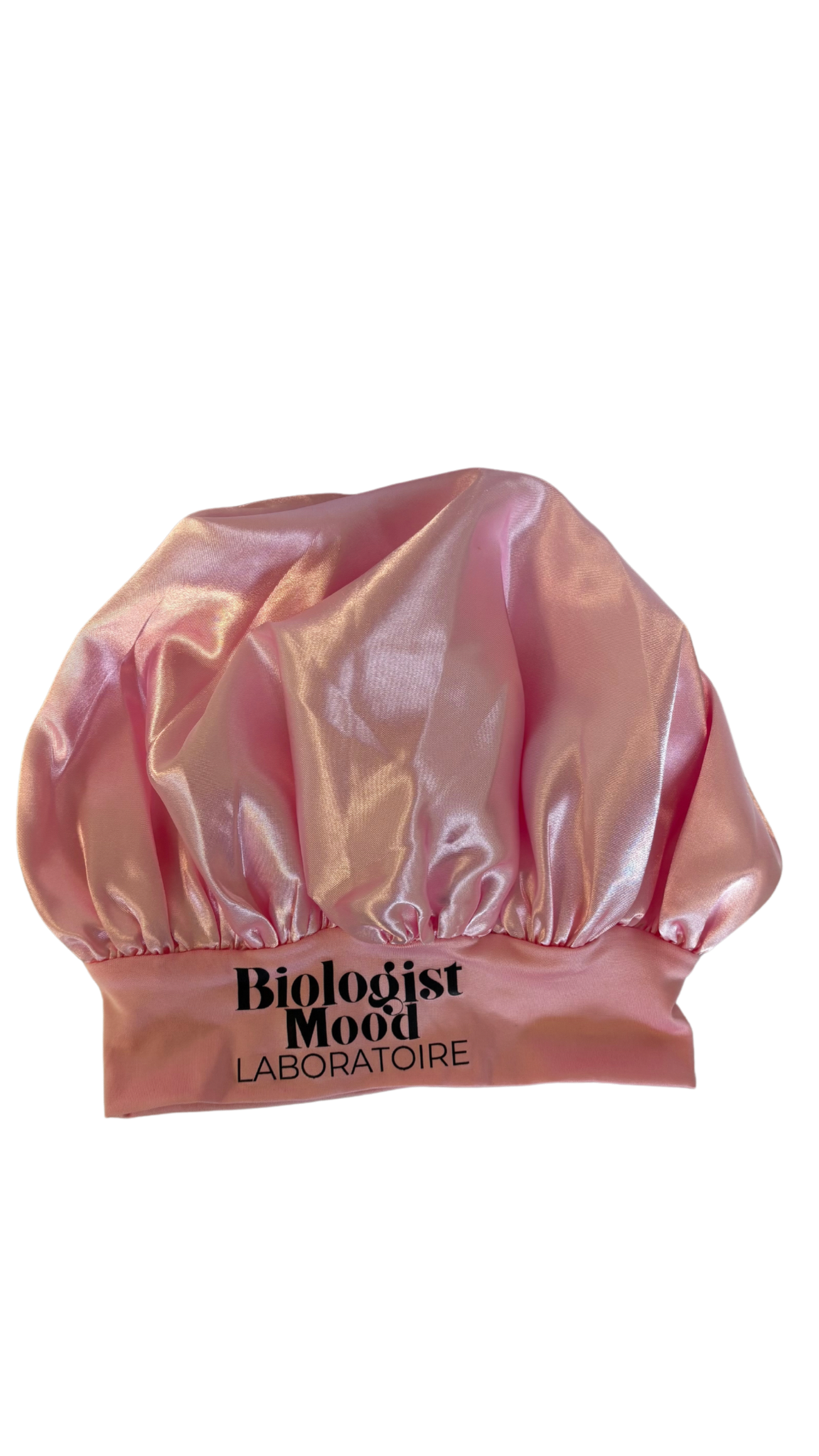 Bonnet en satin anti-frisotis rose Biologist Mood