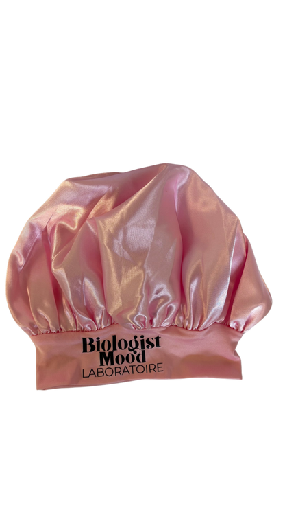Bonnet en satin anti-frisotis rose Biologist Mood