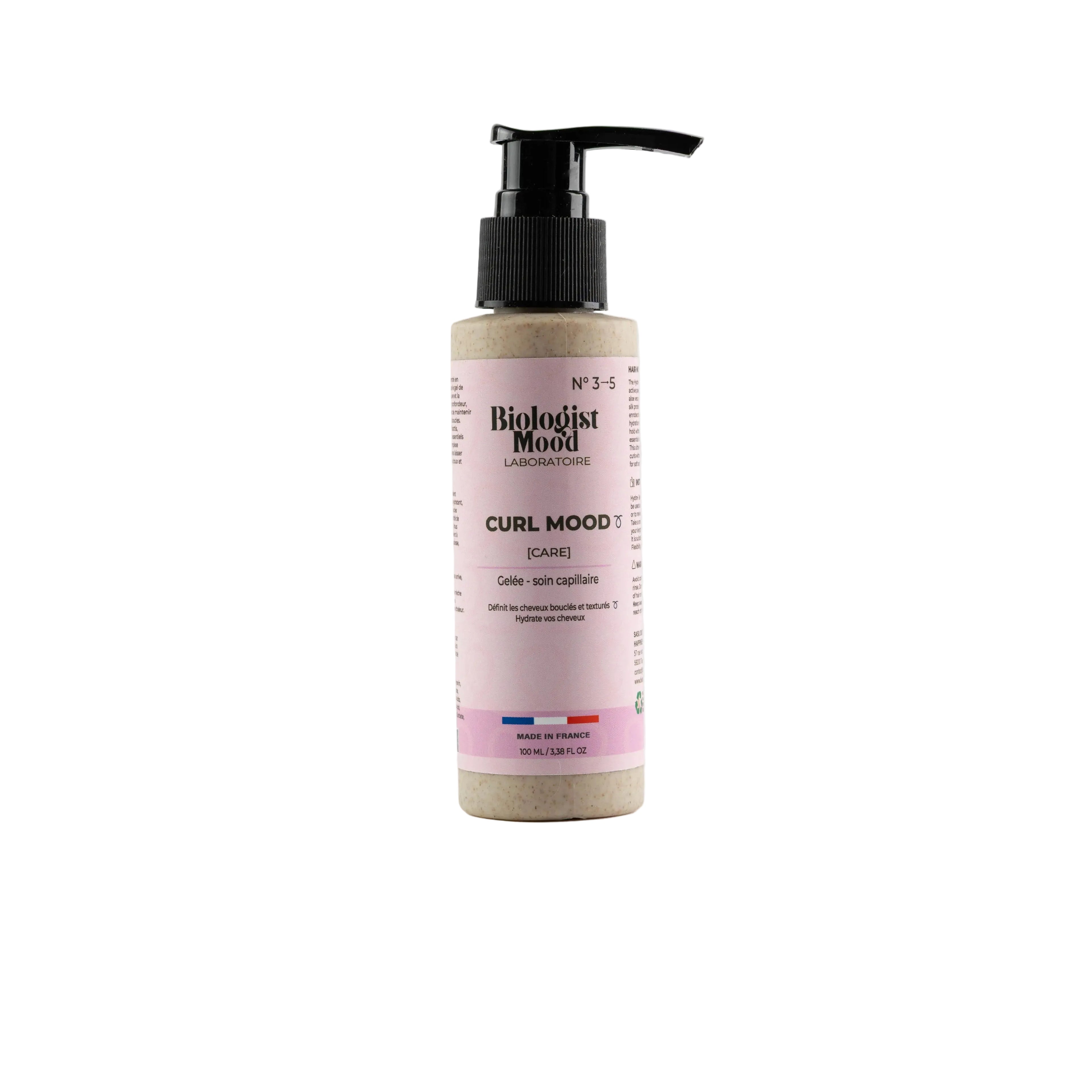 Gelée capillaire Biologist Mood Curl Mood en flacon pompe pour définir les boucles, hydrater les cheveux et réduire les frisottis naturellement