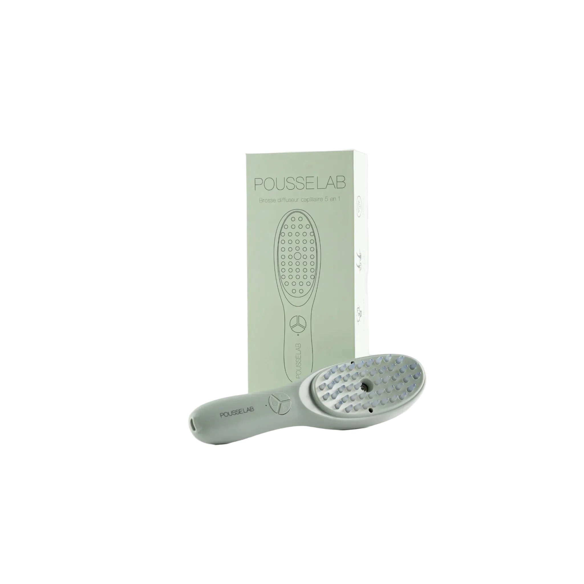 Brosse cuir chevelu Biologist Mood avec packaging et picots massants pour stimuler la circulation sanguine et favoriser la pousse des cheveux