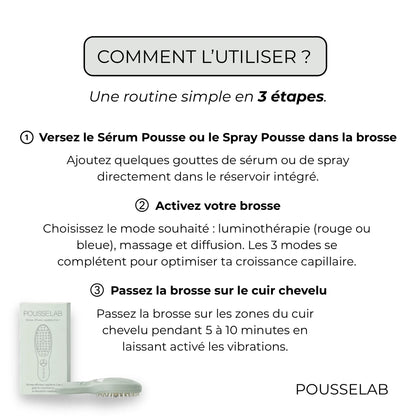 brosse luminothérapie cuir chevelu Biologist Mood stimulation pousse cheveux massage capillaire 5 en 1