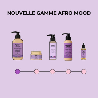 Cheveux afro et crépus nourris après utilisation du shampoing Biologist Mood – brillance et souplesse retrouvées