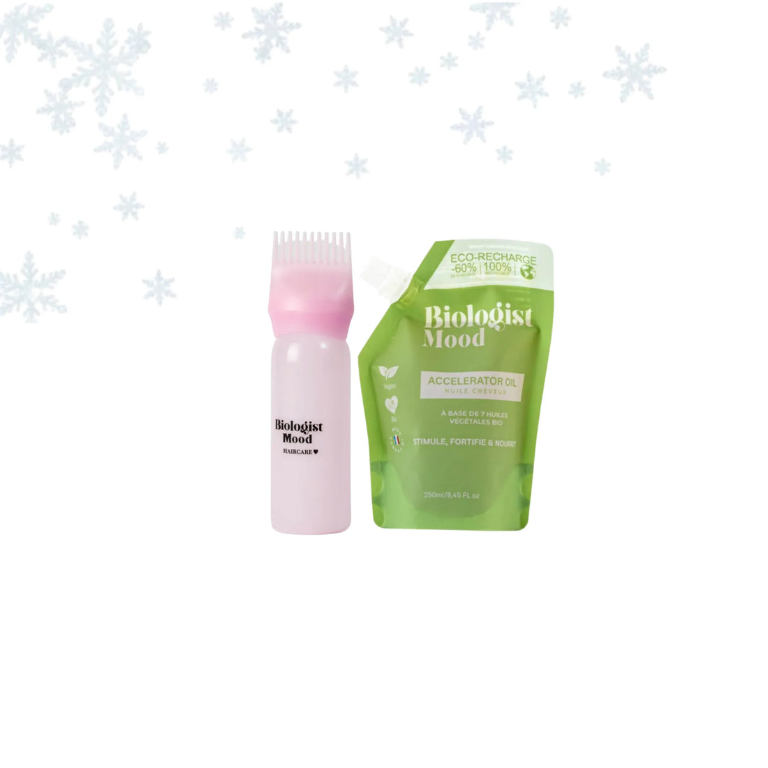 Éco-recharge huile pousse cheveux Biologist Mood 250 ml avec applicateur capillaire pour stimuler la repousse et réduire la chute
