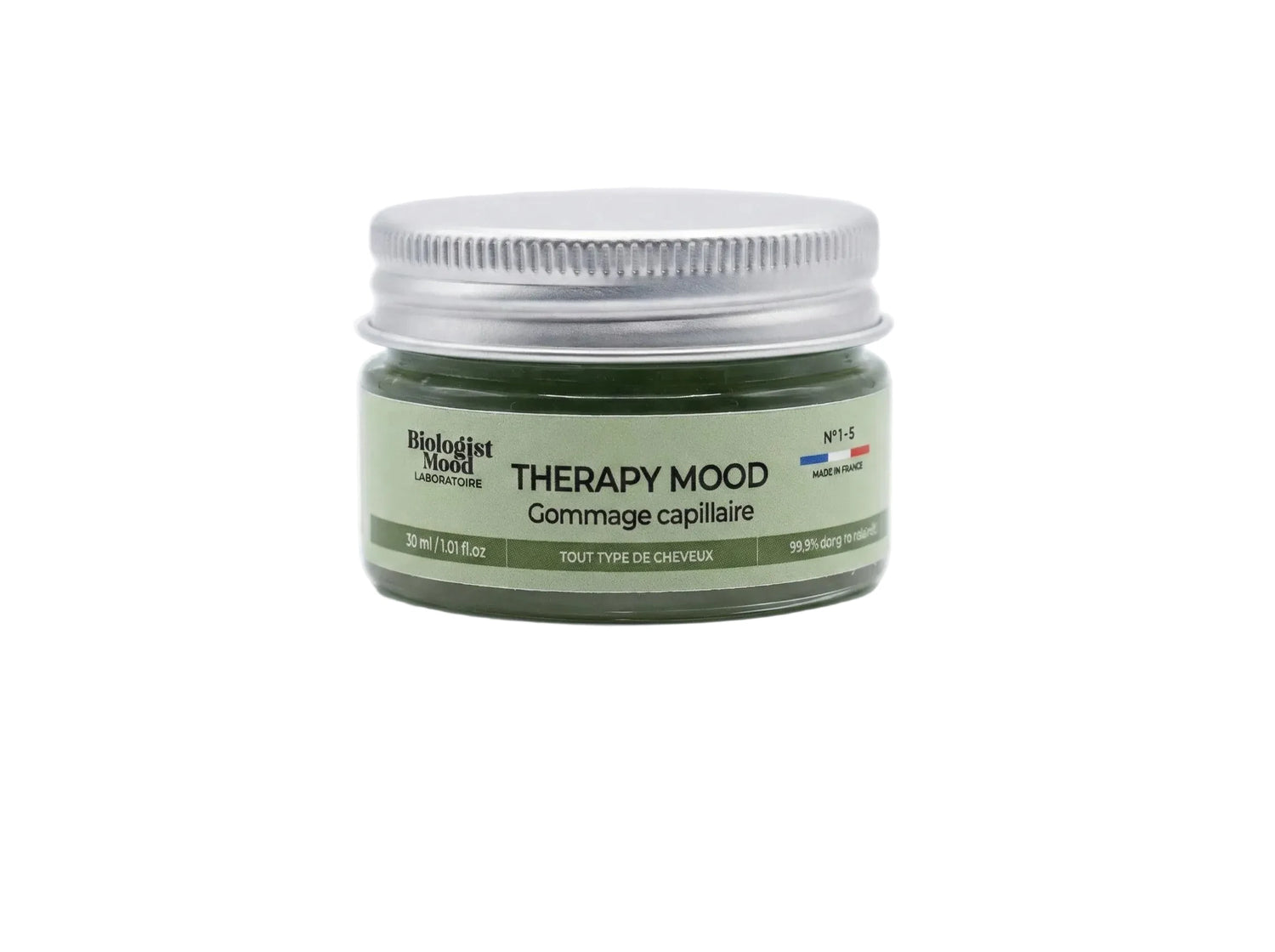 Gommage capillaire aux AHA Biologist Mood 30 ml sur fond blanc