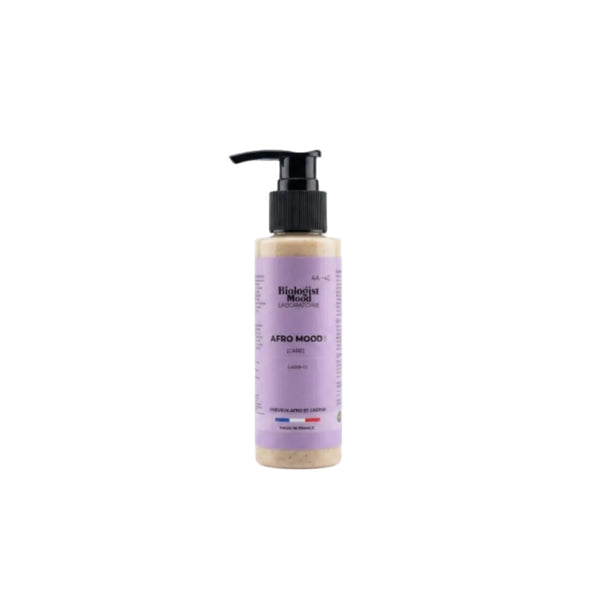 Leave-in Afro Mood Biologist Mood pour cheveux crépus, frisés et bouclés, soin sans rinçage hydratant qui nourrit, facilite le coiffage et aide à réduire les frisottis.