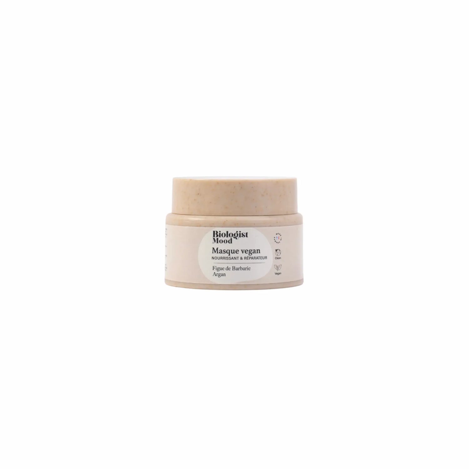 Masque vegan Biologist Mood à la figue de barbarie et à l’argan pour nourrir, hydrater et réparer les cheveux secs, abîmés et déshydratés.
