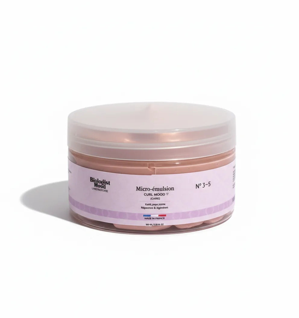 Micro-émulsion Curl Mood Care Biologist Mood pour cheveux bouclés, soin hydratant et définisseur de boucles, format 100 ml