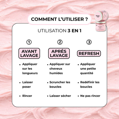 Micro-émulsion Curl Mood Care Biologist Mood pour cheveux bouclés, soin capillaire 3 en 1 hydratant, nourrissant et définisseur, vue du packaging du produit