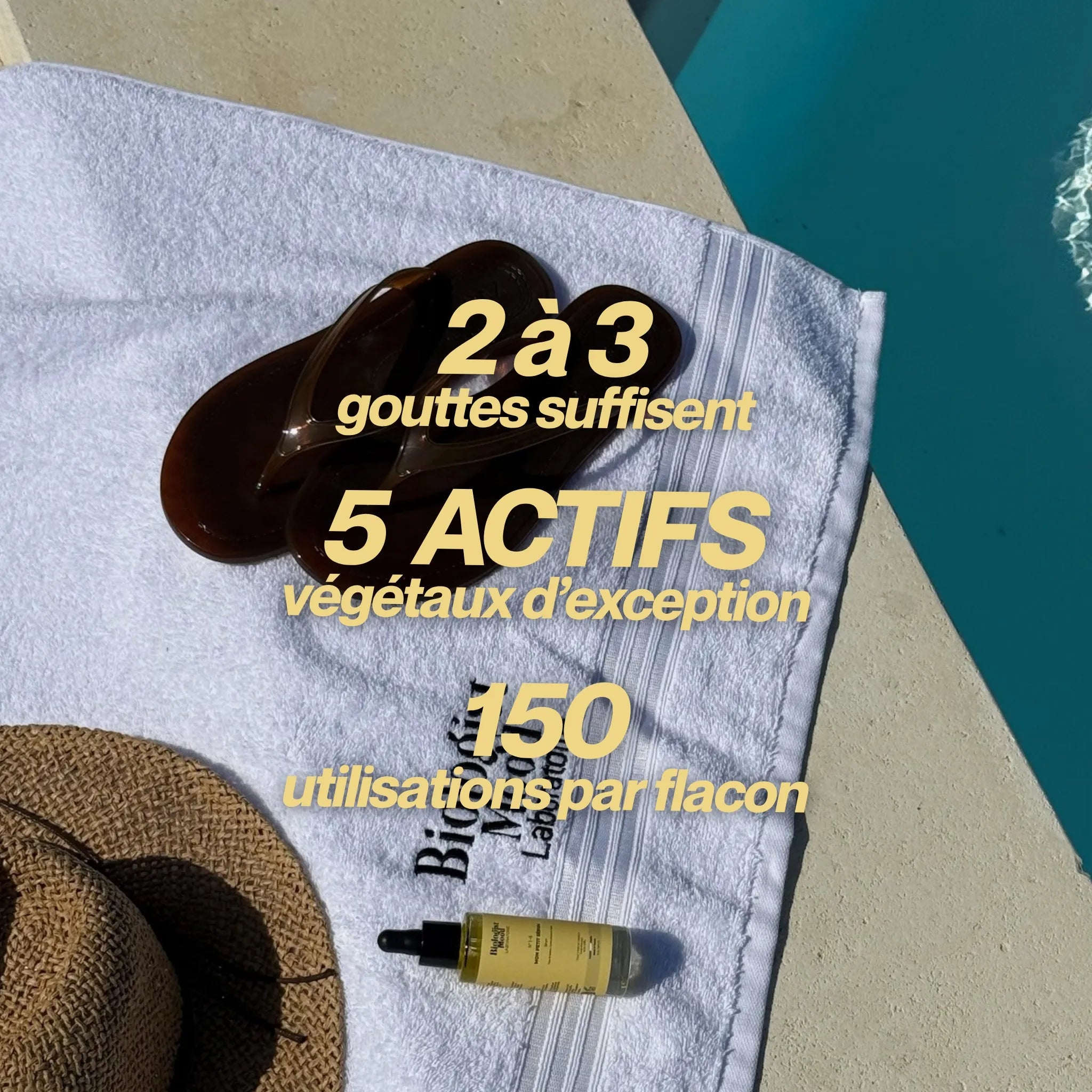 Sérum capillaire concentré avec 5 actifs végétaux dont huile d’argan, huile de jojoba et huile d’amande douce pour nourrir les cheveux secs et apporter de la brillance