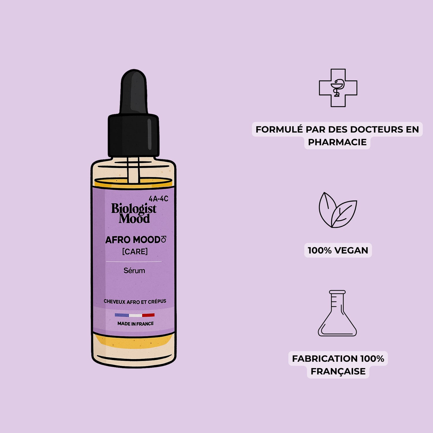 Visuel du sérum capillaire afro – soin hydratant pour cheveux crépus et afro