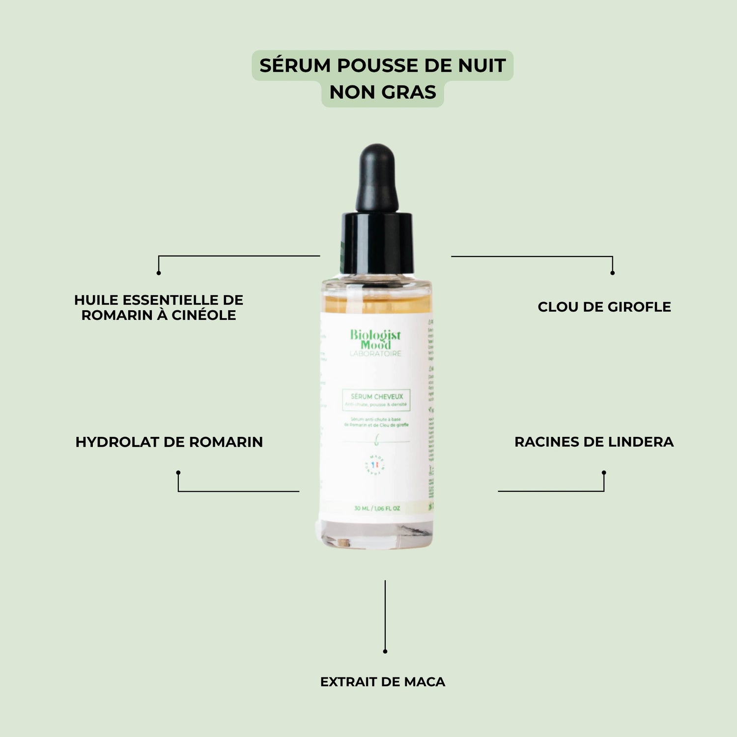 Ingrédients naturels du sérum pousse cheveux – romarin, clou de girofle et extraits végétaux