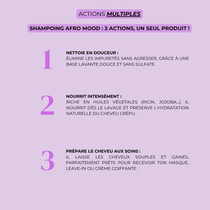 Shampoing cheveux crépus Biologist Mood - nettoie, nourrit et prépare les cheveux 4A à 4C