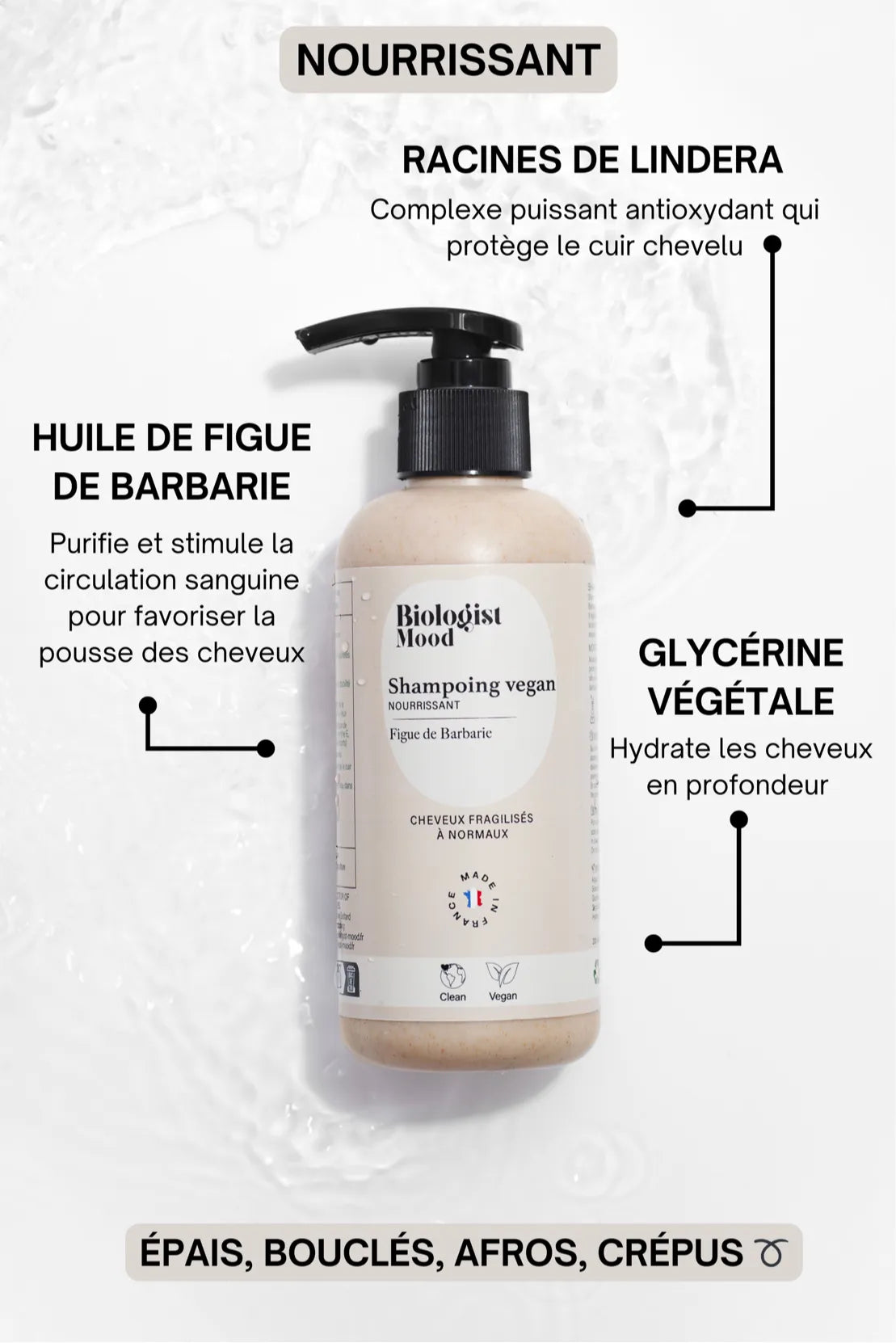 Shampoing nourrissant &amp; hydratant à la figue de Barbarie pour cheveux secs – Biologist Mood