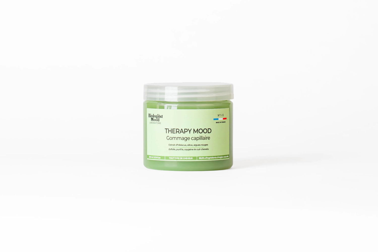 Soin capillaire naturel Biologist Mood, exfoliation douce et détox du cuir chevelu