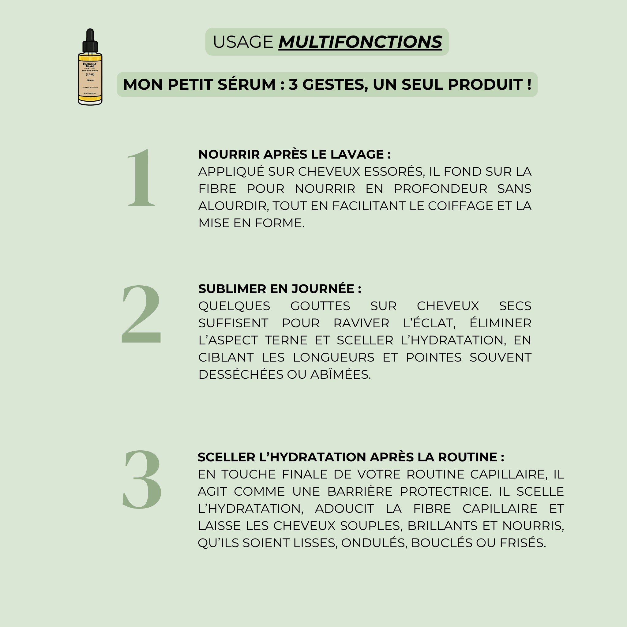 Mon Petit Sérum – Huile sèche pour cheveux